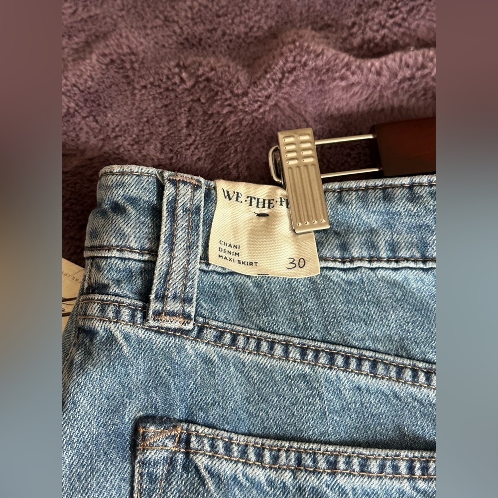 NWT FREE PEOPLE We the Free Chani Denim Skirt Size 30 Sweetly Stoned - Picture 8 of 12